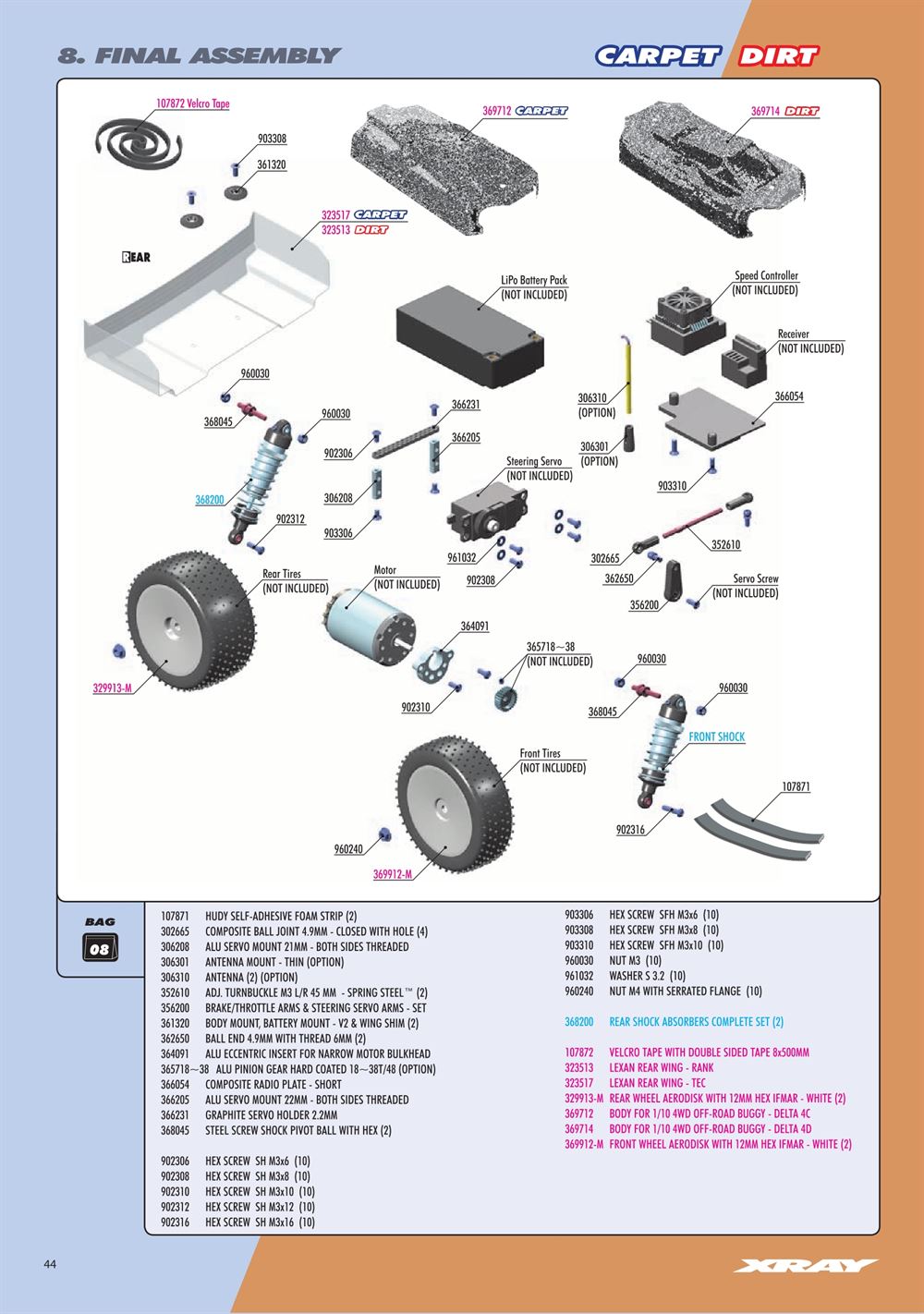 Xray - XB4D 2023 (XB4D'23) - Manual - Page 44