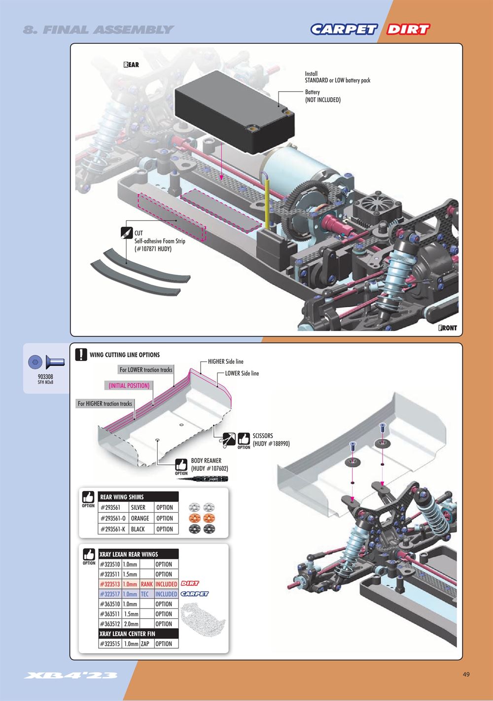 Xray - XB4D 2023 (XB4D'23) - Manual - Page 49