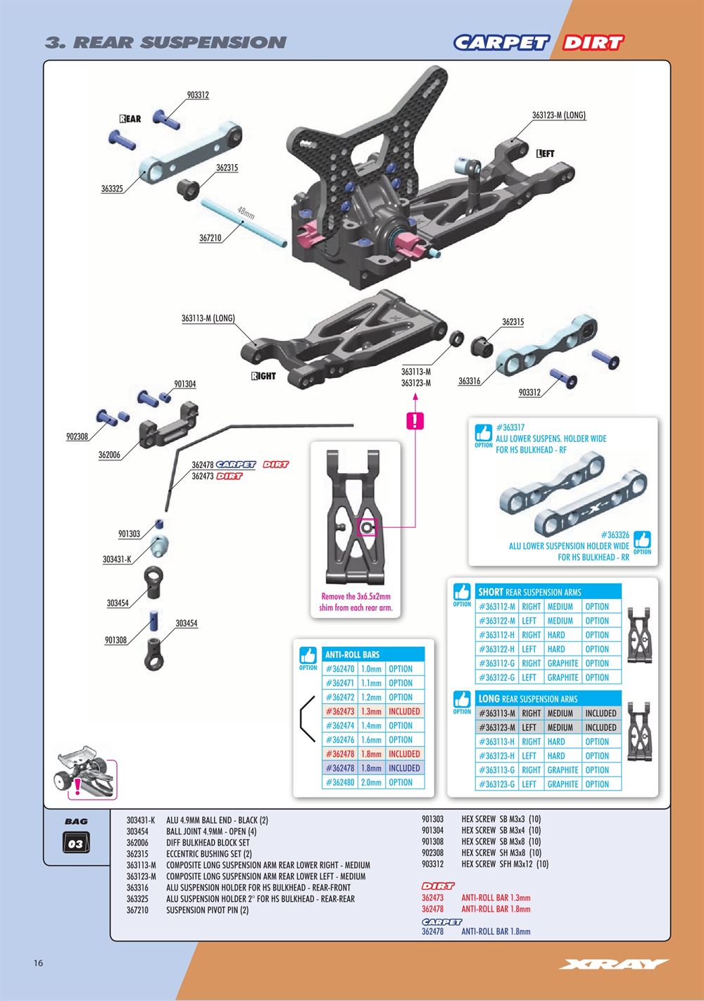 Xray - XB4D 2024 (XB4D'24) - Manual - Page 16