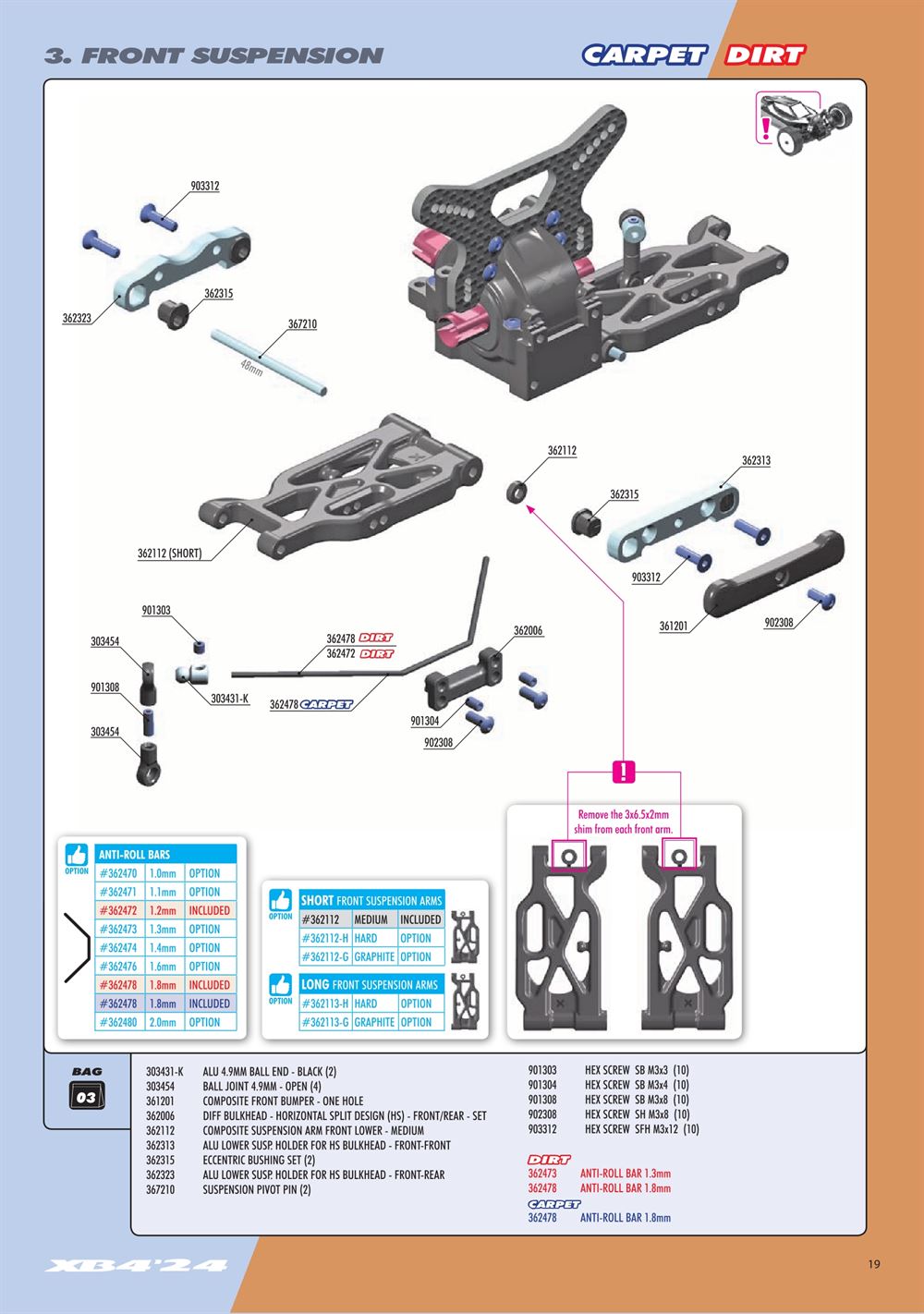 Xray - XB4D 2024 (XB4D'24) - Manual - Page 19