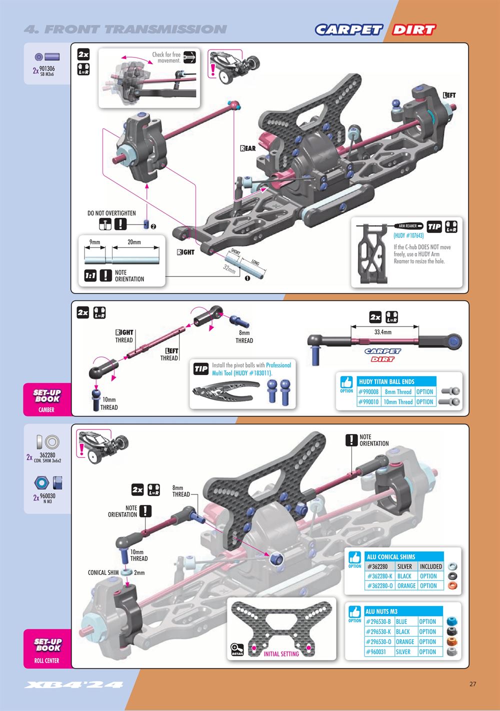 Xray - XB4D 2024 (XB4D'24) - Manual - Page 27