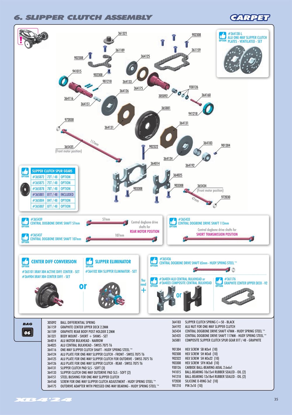 Xray - XB4D 2024 (XB4D'24) - Manual - Page 35