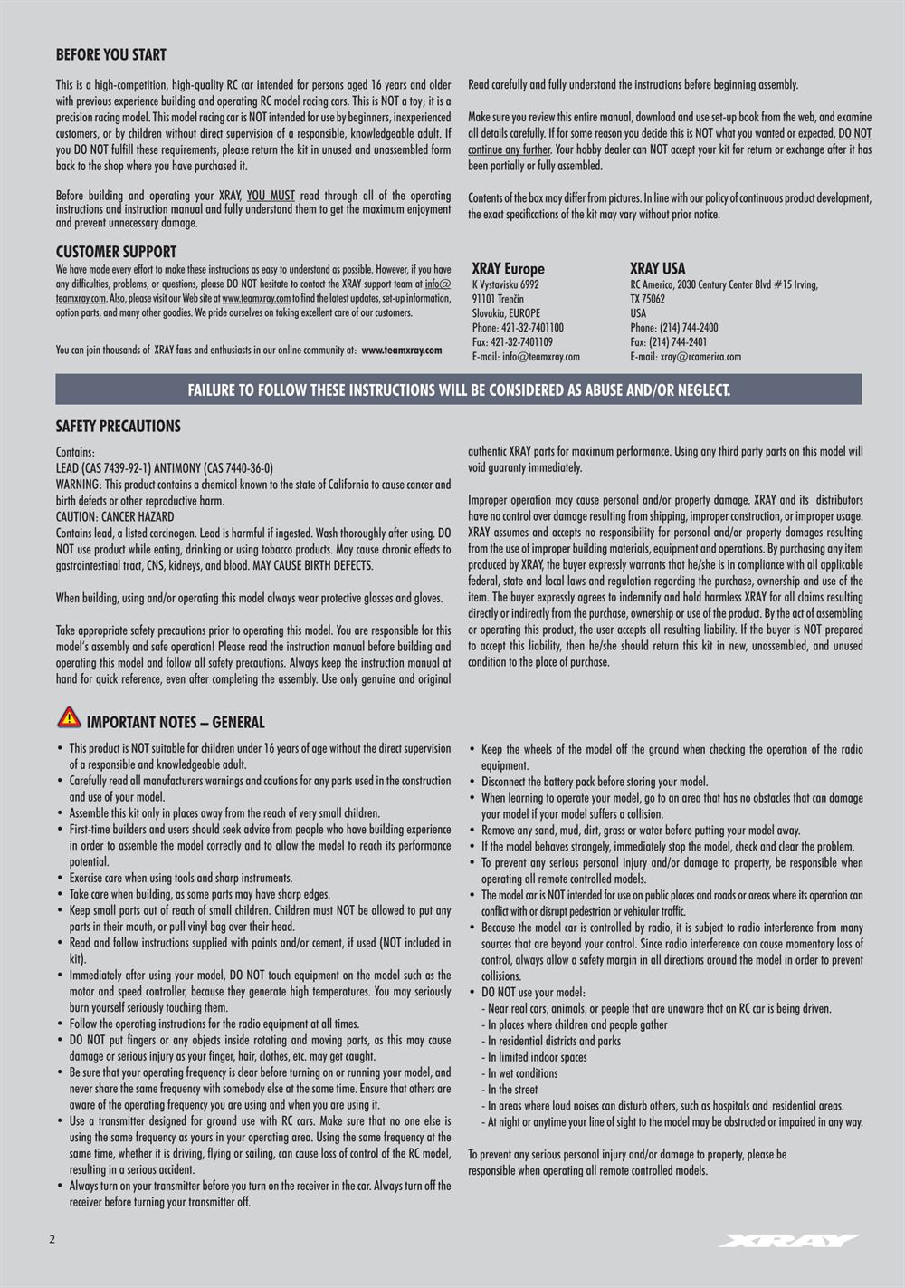 Xray - XB4C 2025 (XB4C'25) - Manual - Page 2