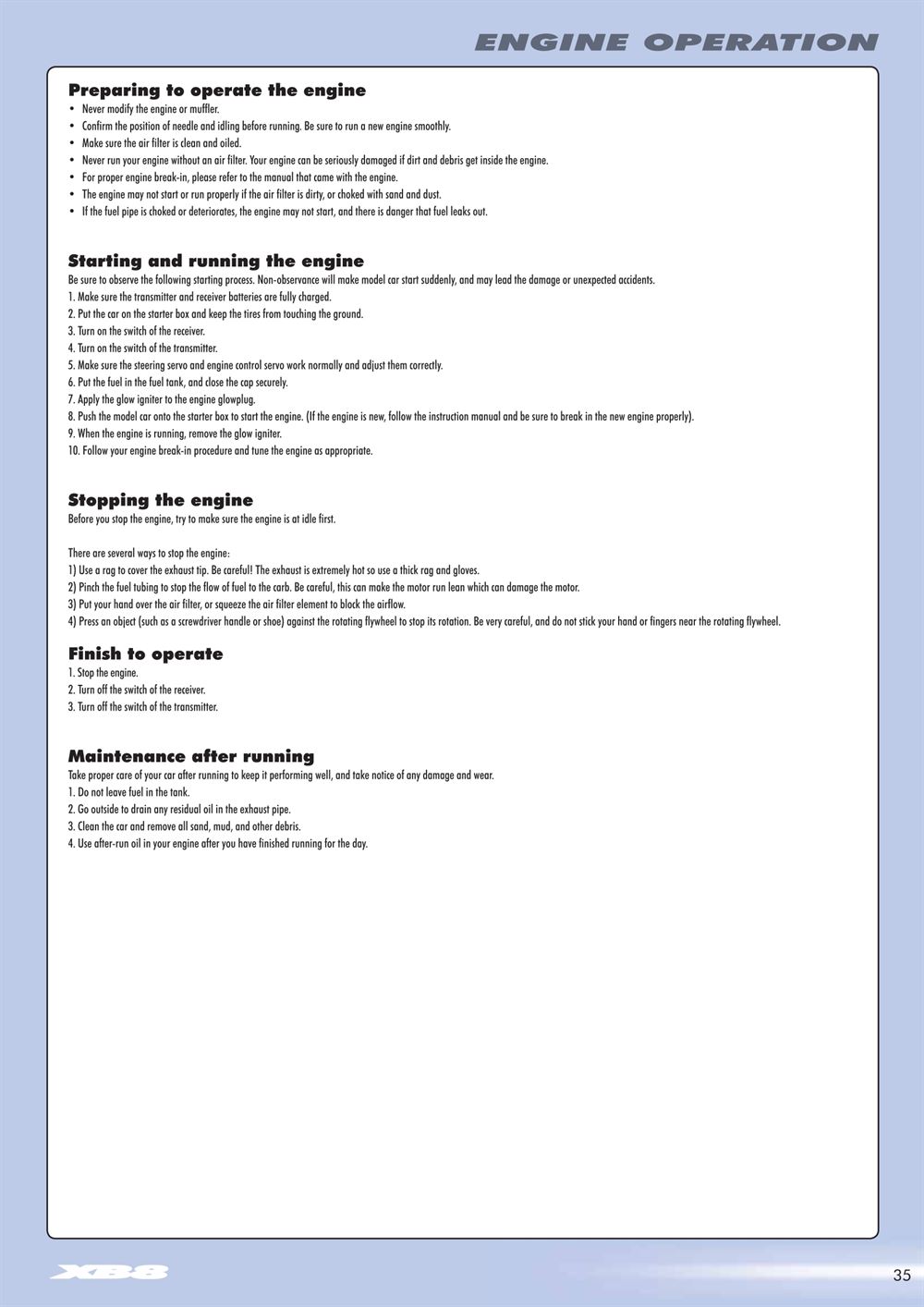 Xray - XB8 - Manual - Page 35