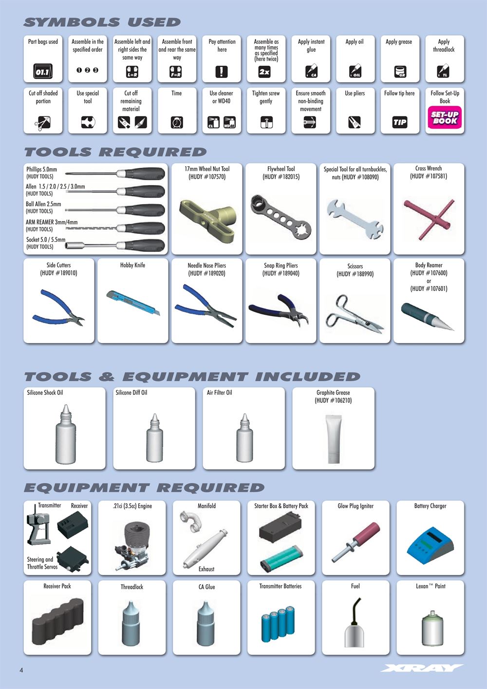 Xray - XB8 2014 Specs (XB8'14) - Manual - Page 4