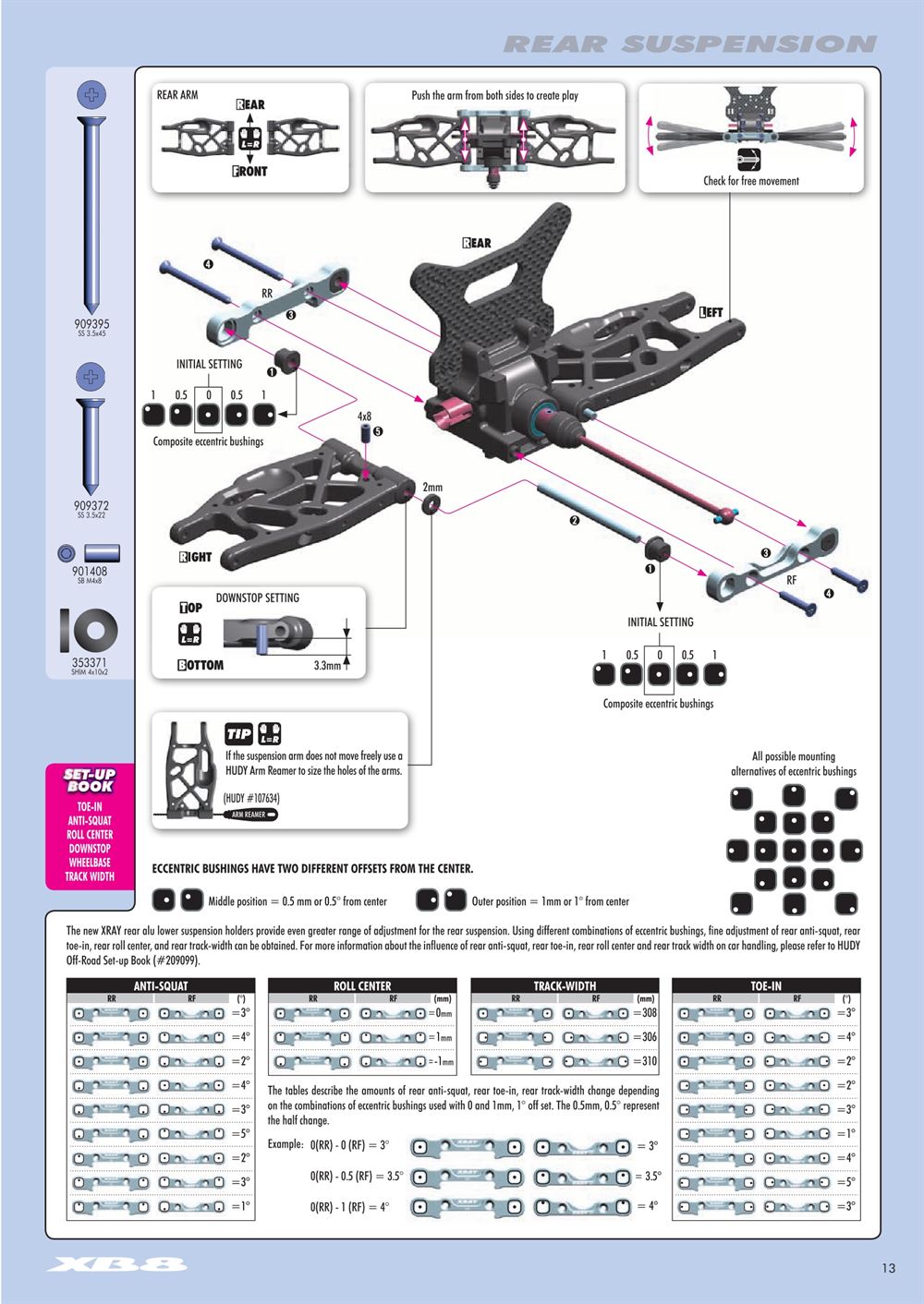 Xray - XB8 2014 Specs (XB8'14) - Manual - Page 13