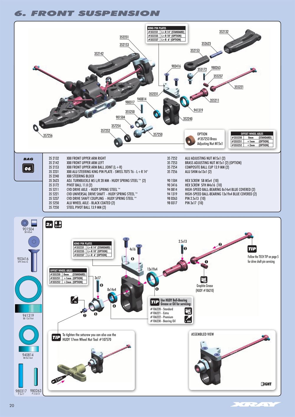 Xray - XB8 2014 Specs (XB8'14) - Manual - Page 20