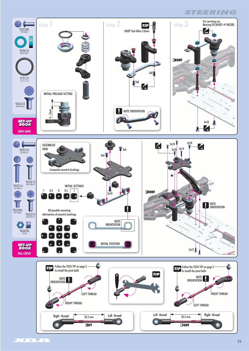Xray - XB8 2014 Specs (XB8'14) - Manual - Page 25