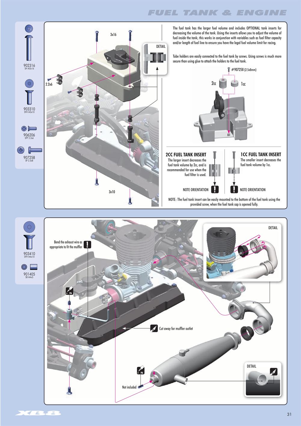 Xray - XB8 2014 Specs (XB8'14) - Manual - Page 31