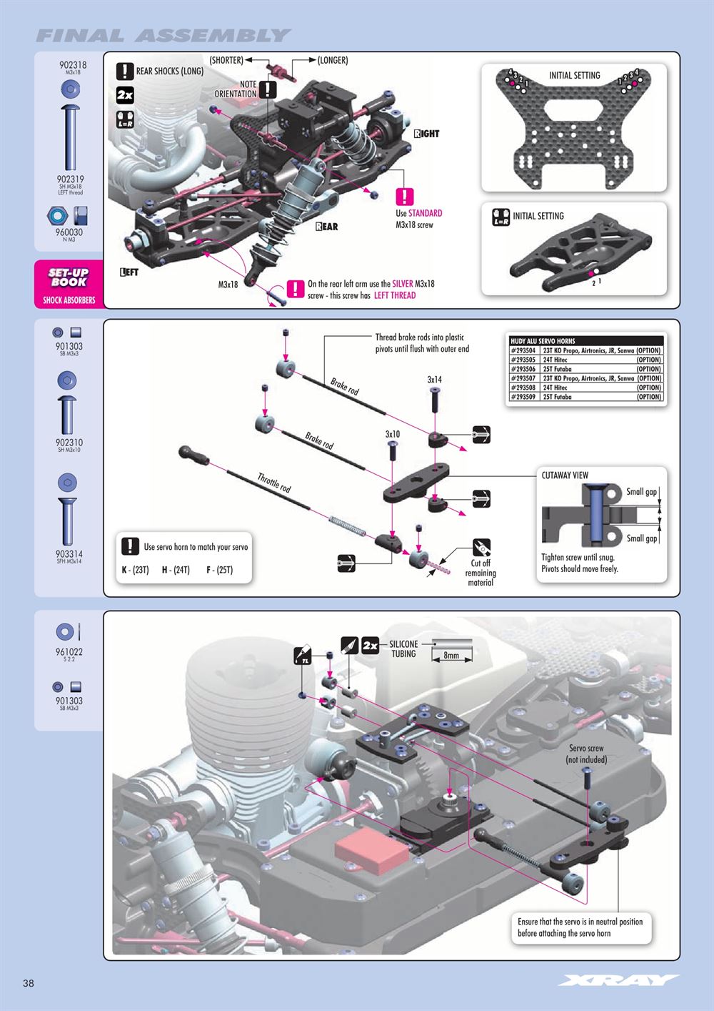 Xray - XB8 2014 Specs (XB8'14) - Manual - Page 38