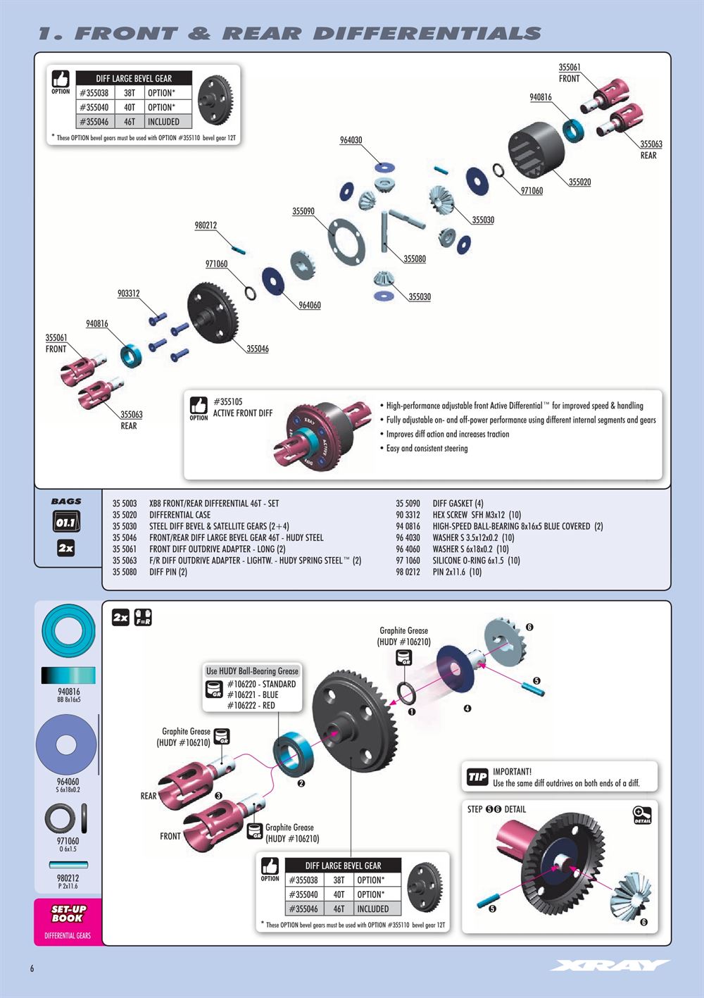 Xray - XB8 2016 Specs (XB8'16) - Manual - Page 6