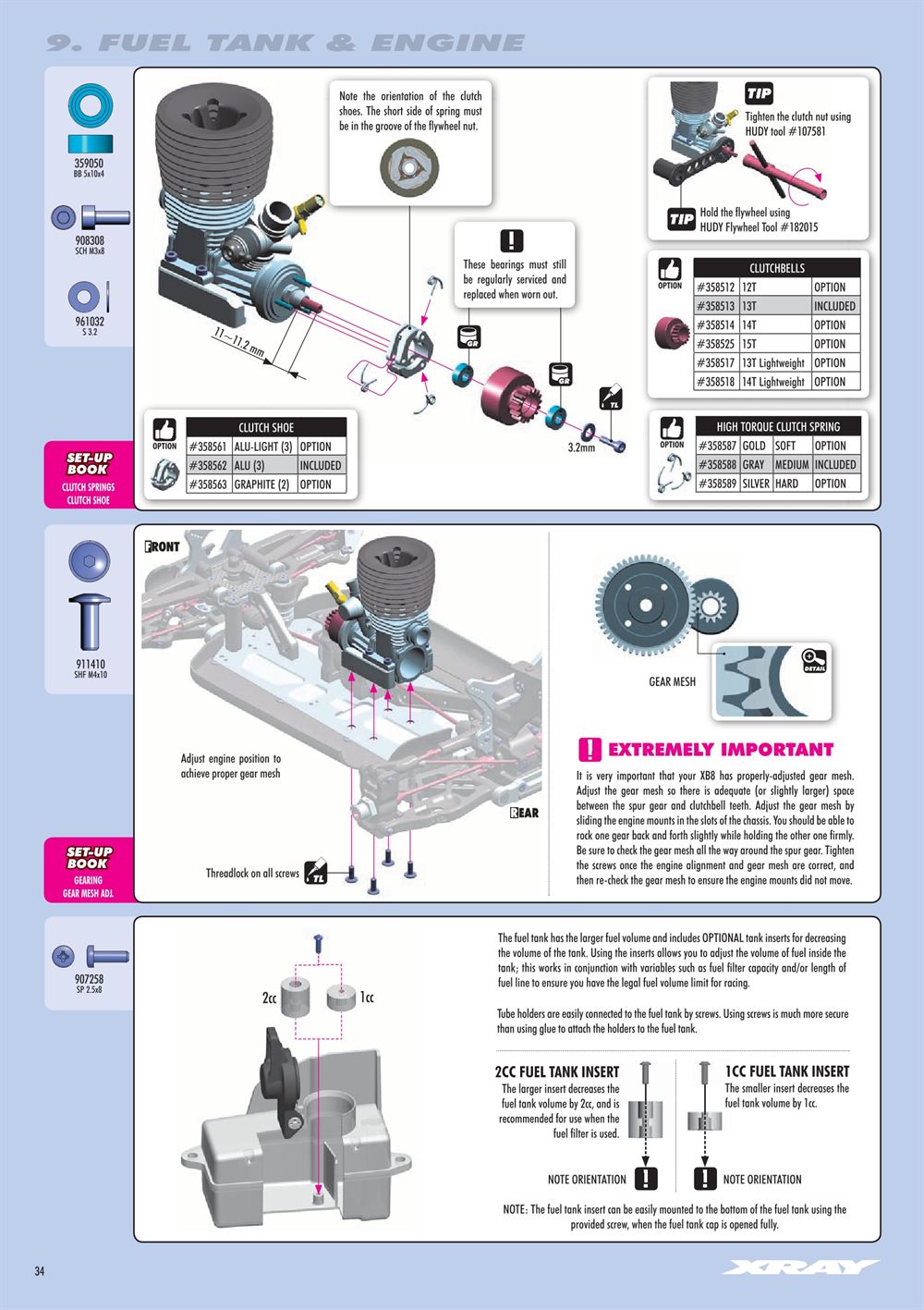 Xray - XB8 2016 Specs (XB8'16) - Manual - Page 34