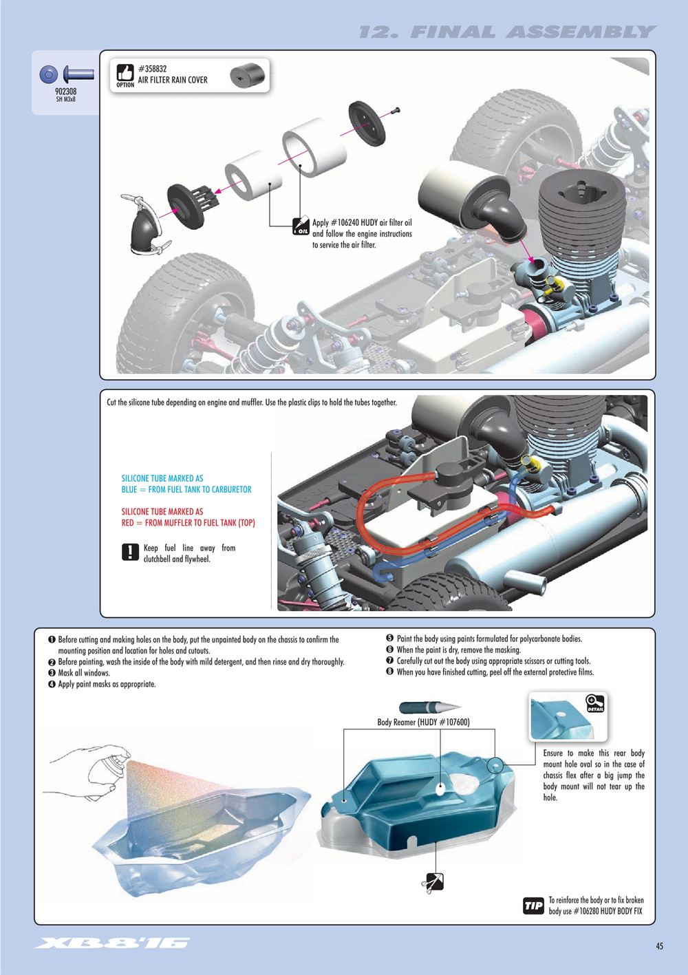 Xray - XB8 2016 Specs (XB8'16) - Manual - Page 45