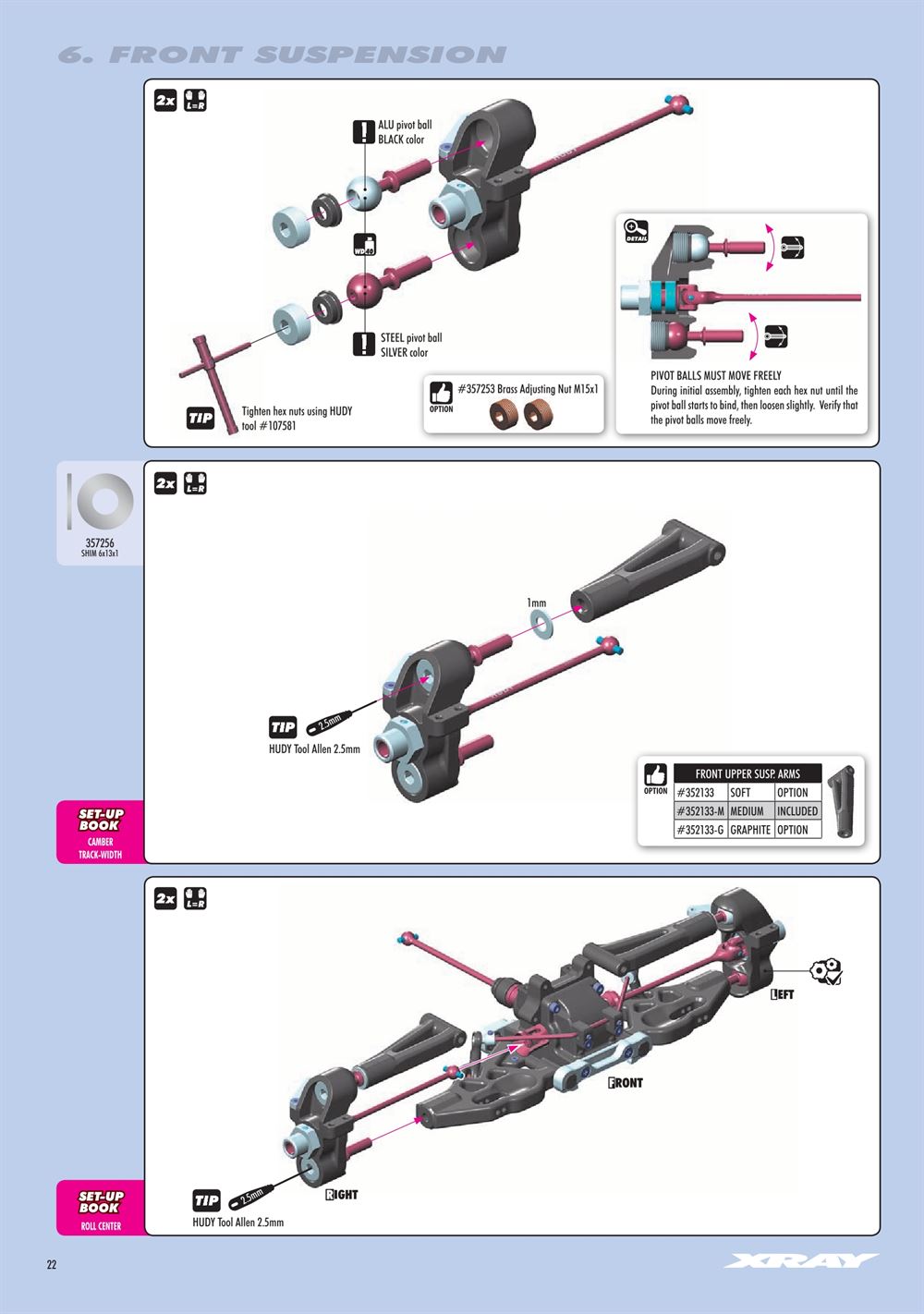 Xray - XB8 2019 Specs (XB8'19) - Manual - Page 22