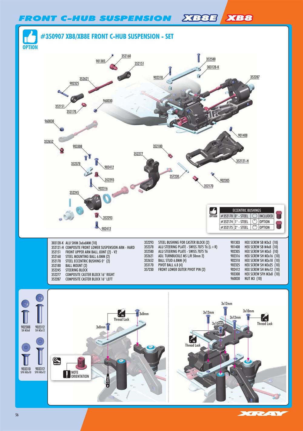 Xray - XB8 2020 Specs (XB8'20) - Manual - Page 56
