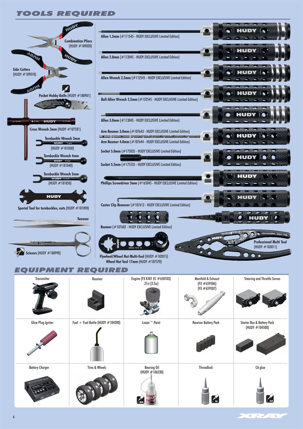 Xray - XB8 2021 Specs (XB8'21) - Manual - Page 4
