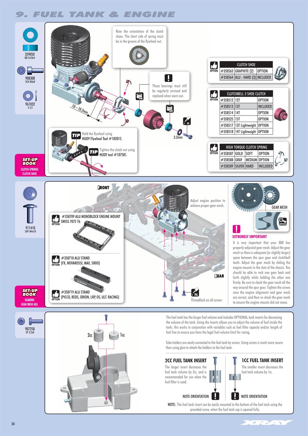 Xray - XB8 2021 Specs (XB8'21) - Manual - Page 34