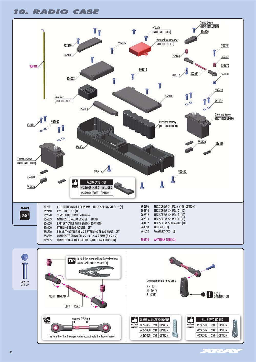 Xray - XB8 2021 Specs (XB8'21) - Manual - Page 36