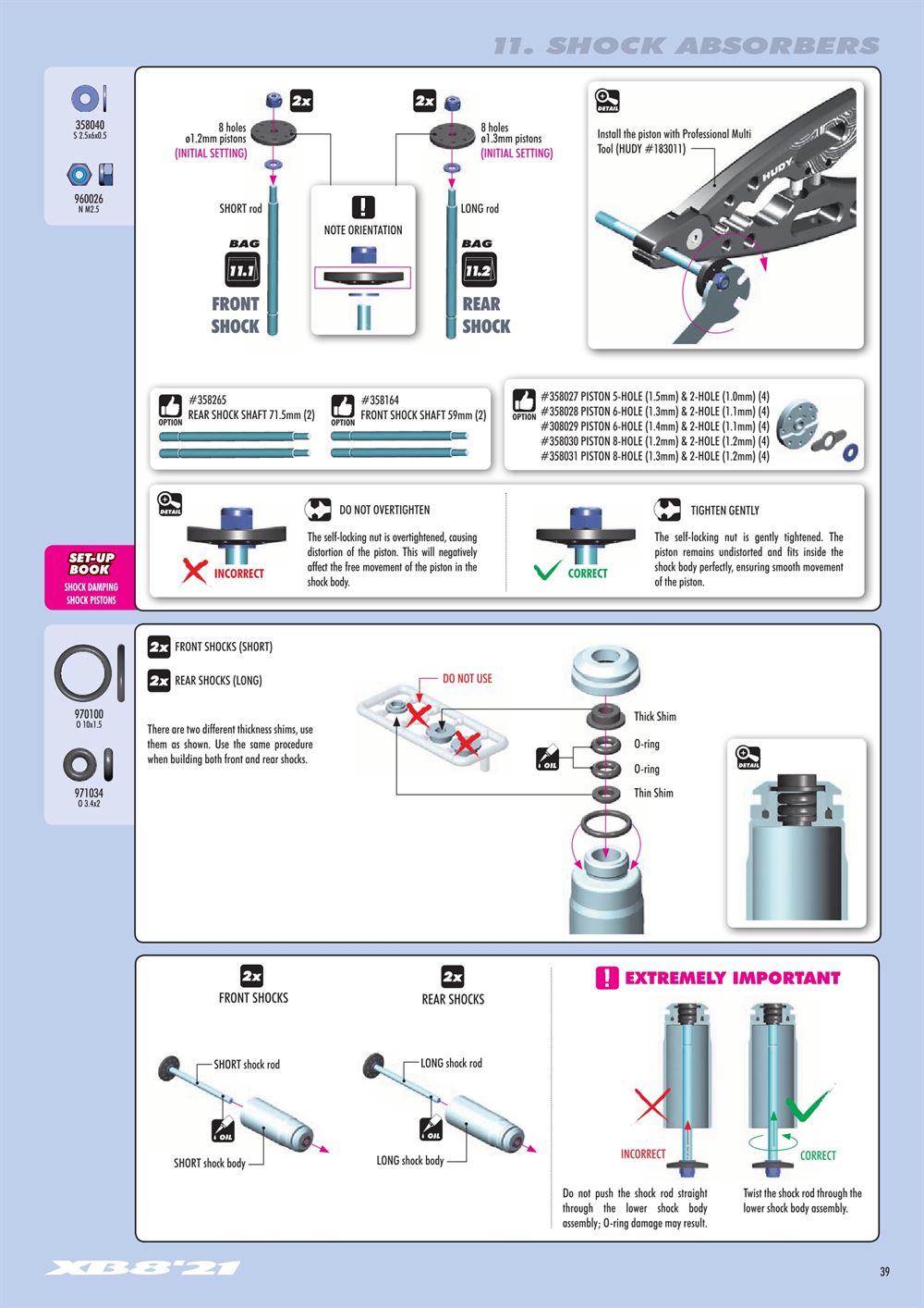 Xray - XB8 2021 Specs (XB8'21) - Manual - Page 39