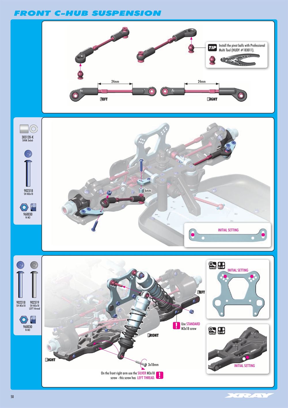 Xray - XB8 2021 Specs (XB8'21) - Manual - Page 50
