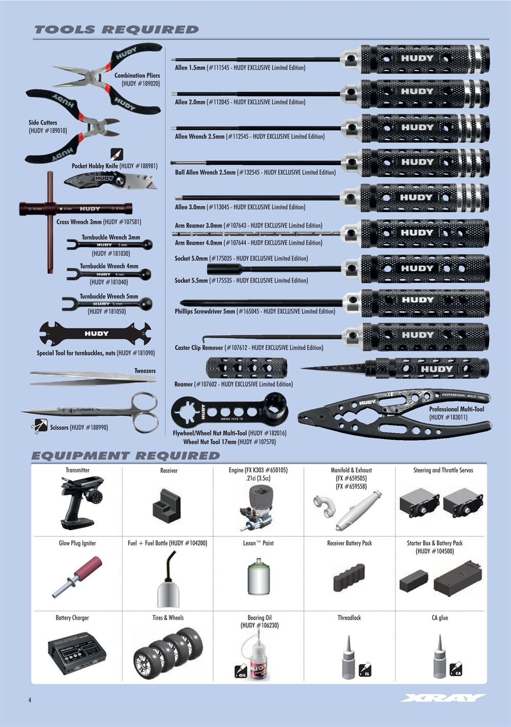 Xray - XB8 2022 Specs (XB8'22) - Manual - Page 4
