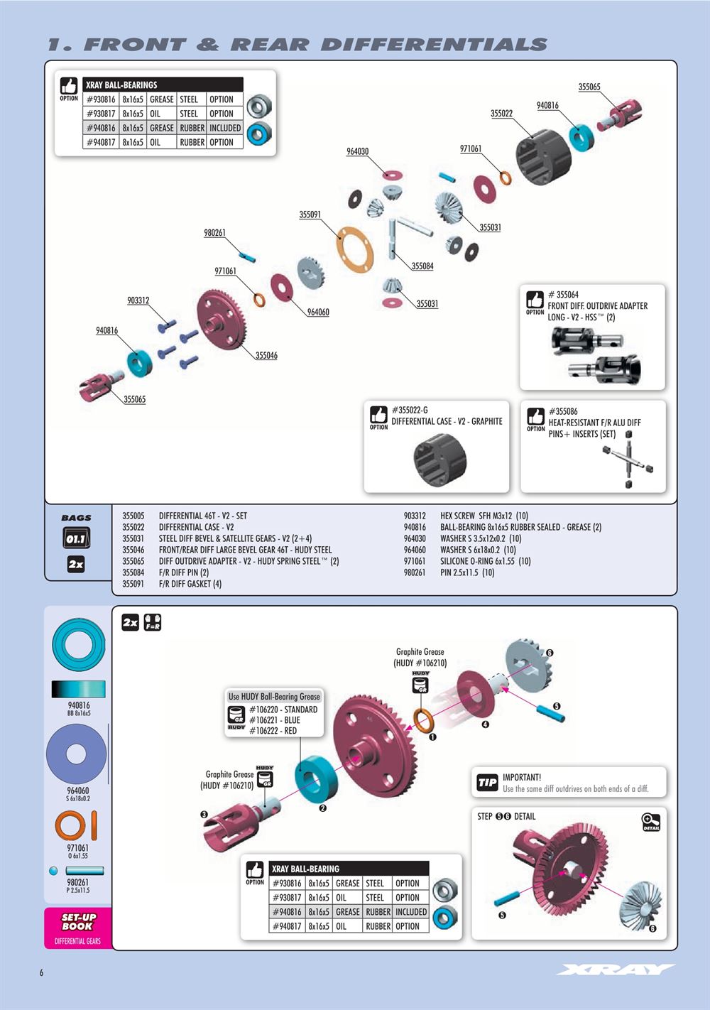 Xray - XB8 2022 Specs (XB8'22) - Manual - Page 6