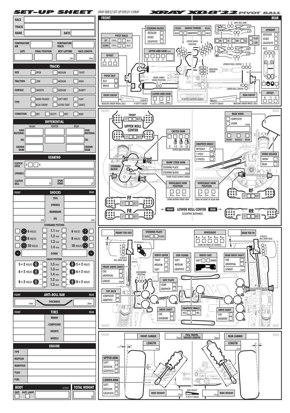 Xray - XB8 2022 Specs (XB8'22) - Manual - Page 52