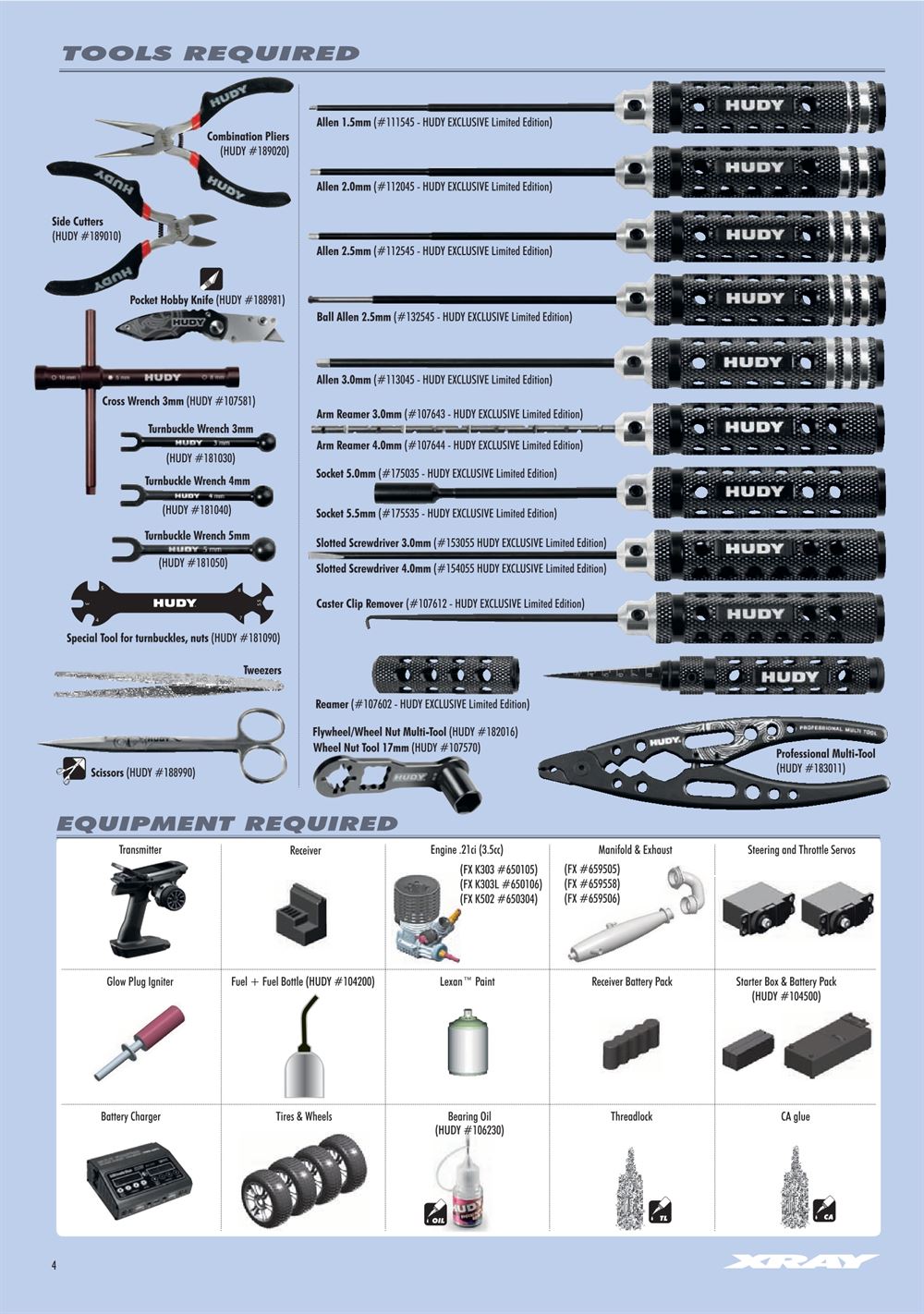 Xray - XB8 2023 Specs (XB8'23) - Manual - Page 4