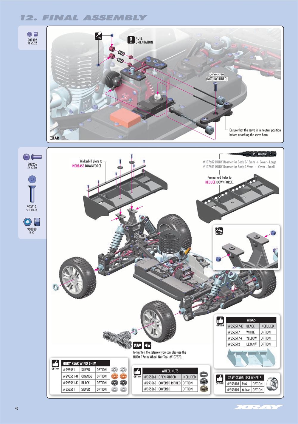 Xray - XB8 2023 Specs (XB8'23) - Manual - Page 46