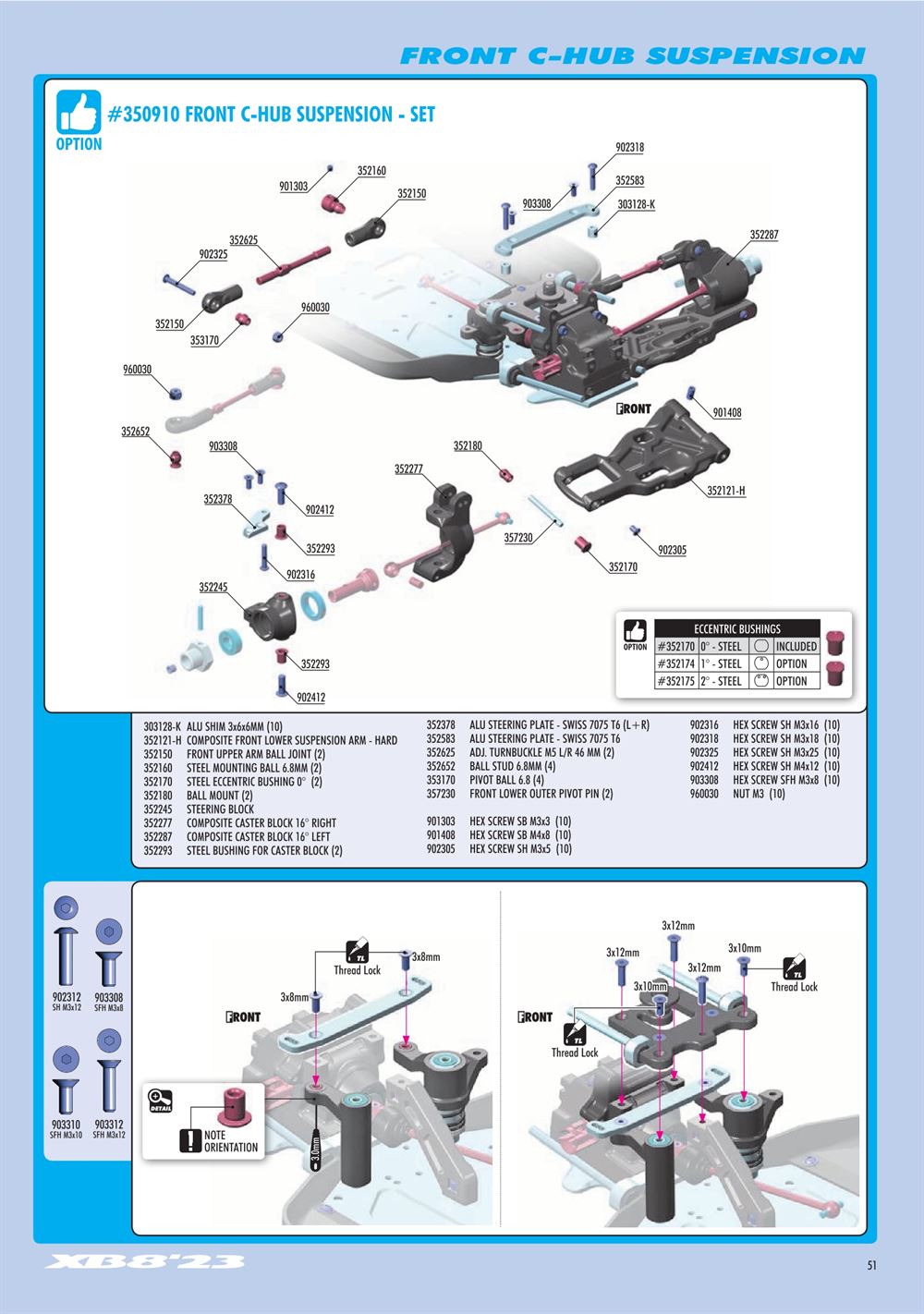 Xray - XB8 2023 Specs (XB8'23) - Manual - Page 51
