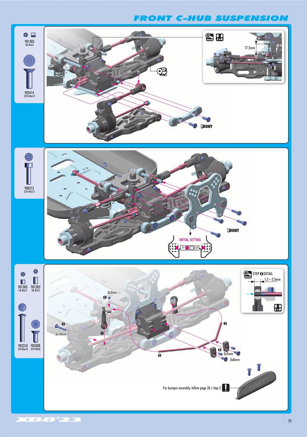 Xray - XB8 2023 Specs (XB8'23) - Manual - Page 53