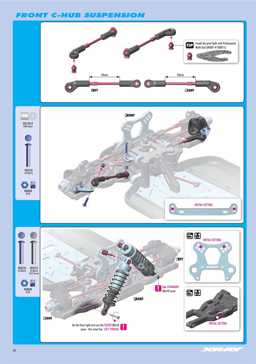 Xray - XB8 2023 Specs (XB8'23) - Manual - Page 54
