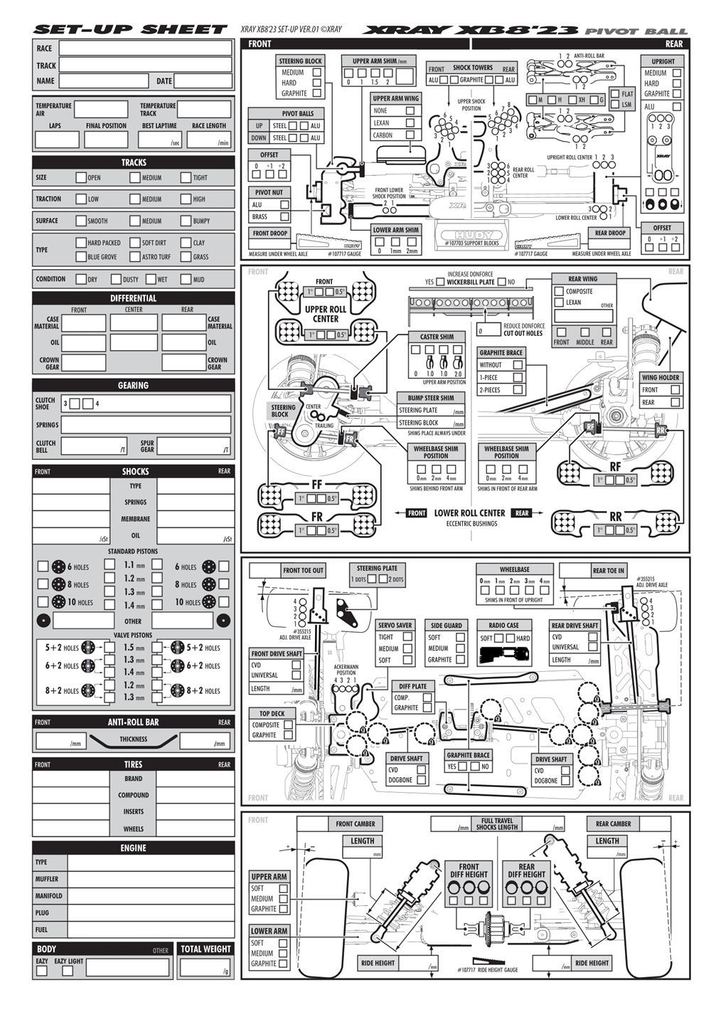 Xray - XB8 2023 Specs (XB8'23) - Manual - Page 56