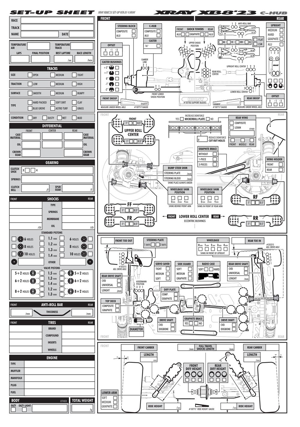 Xray - XB8 2023 Specs (XB8'23) - Manual - Page 57