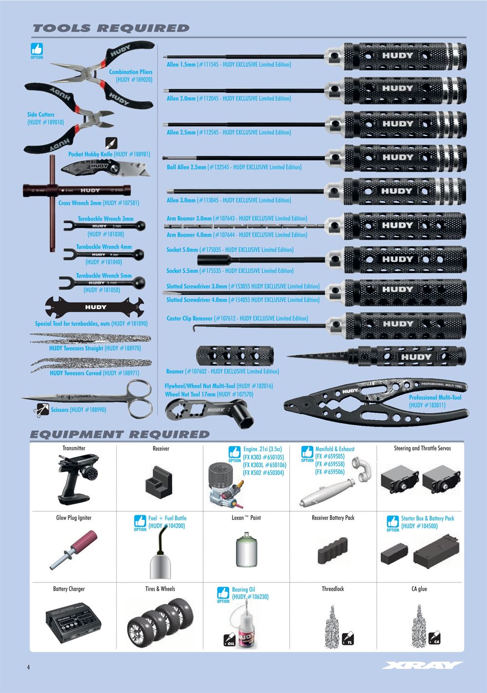 Xray - XB8 2024 Specs (XB8'24) - Manual - Page 4