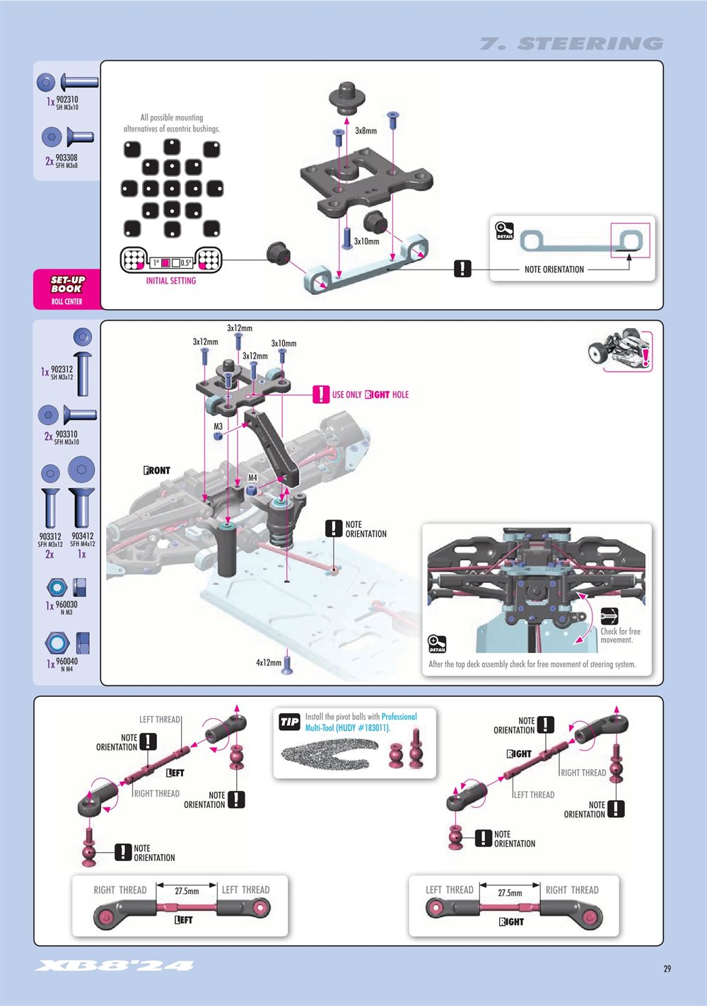 Xray - XB8 2024 Specs (XB8'24) - Manual - Page 29
