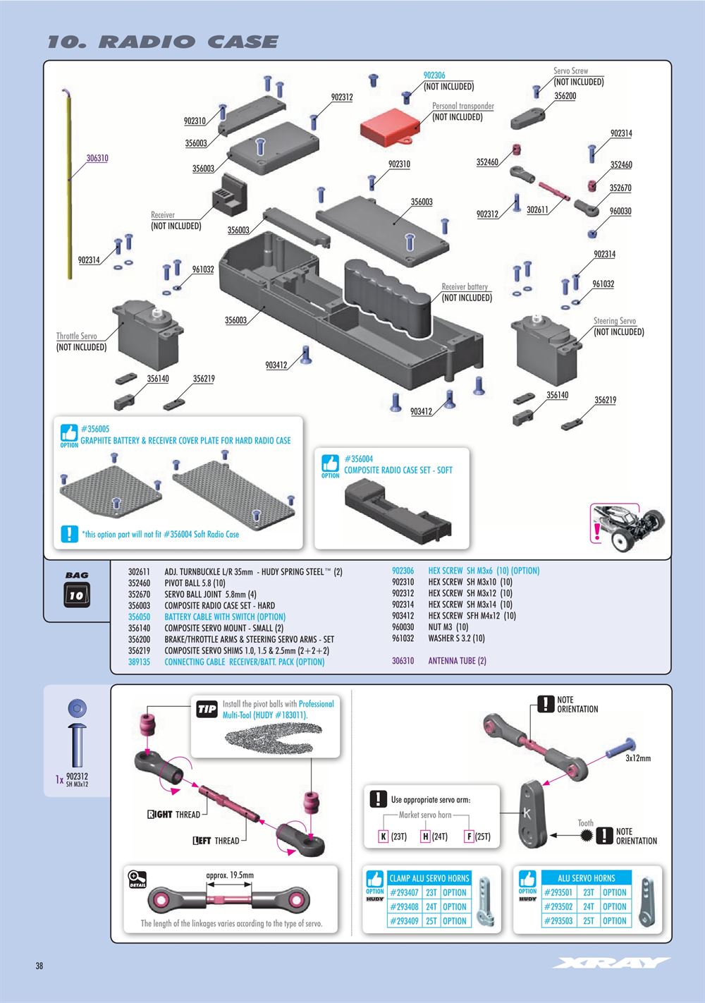 Xray - XB8 2024 Specs (XB8'24) - Manual - Page 38