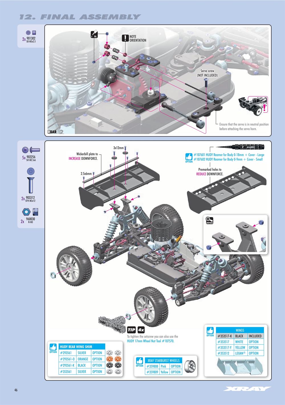 Xray - XB8 2024 Specs (XB8'24) - Manual - Page 46