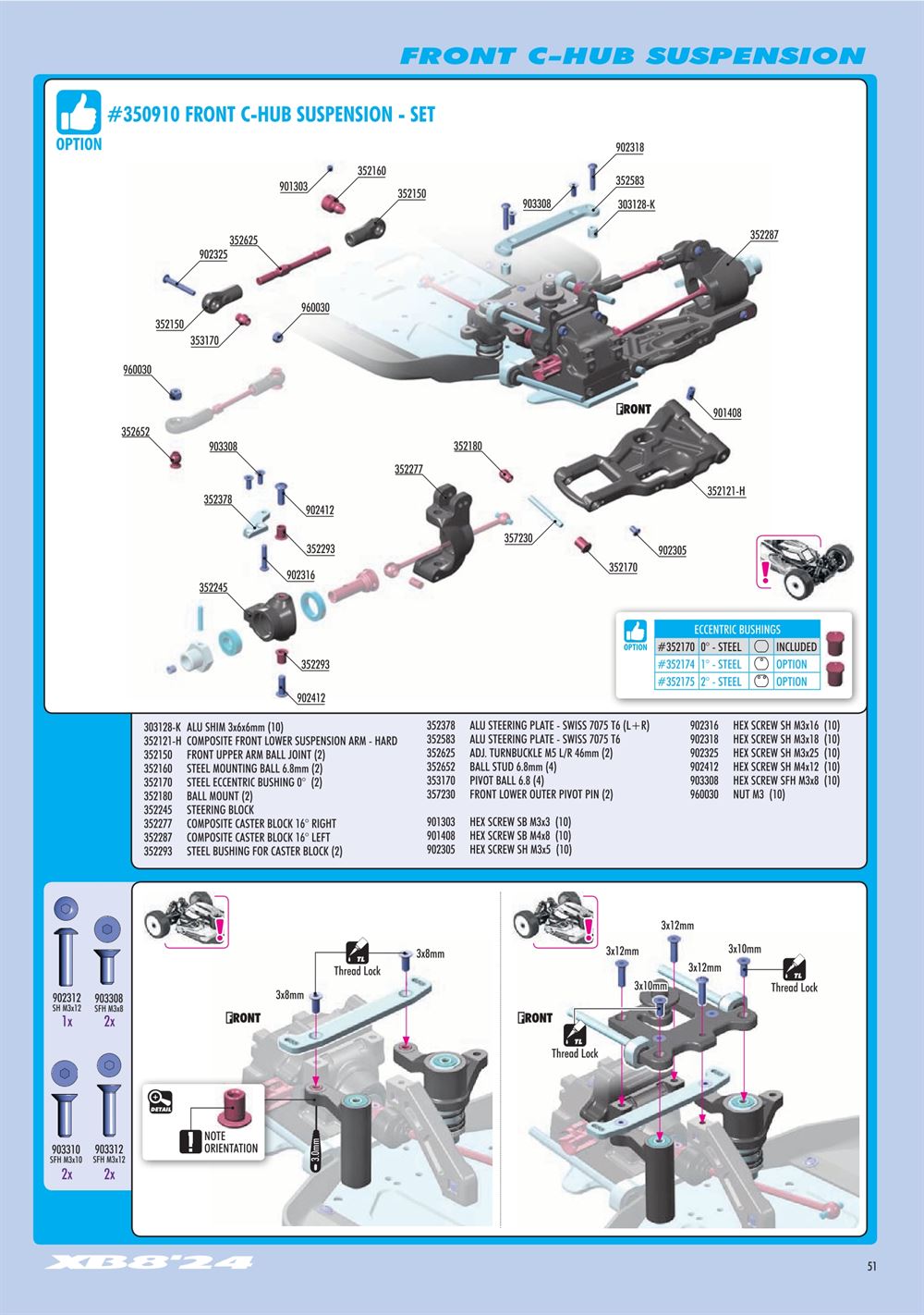 Xray - XB8 2024 Specs (XB8'24) - Manual - Page 51