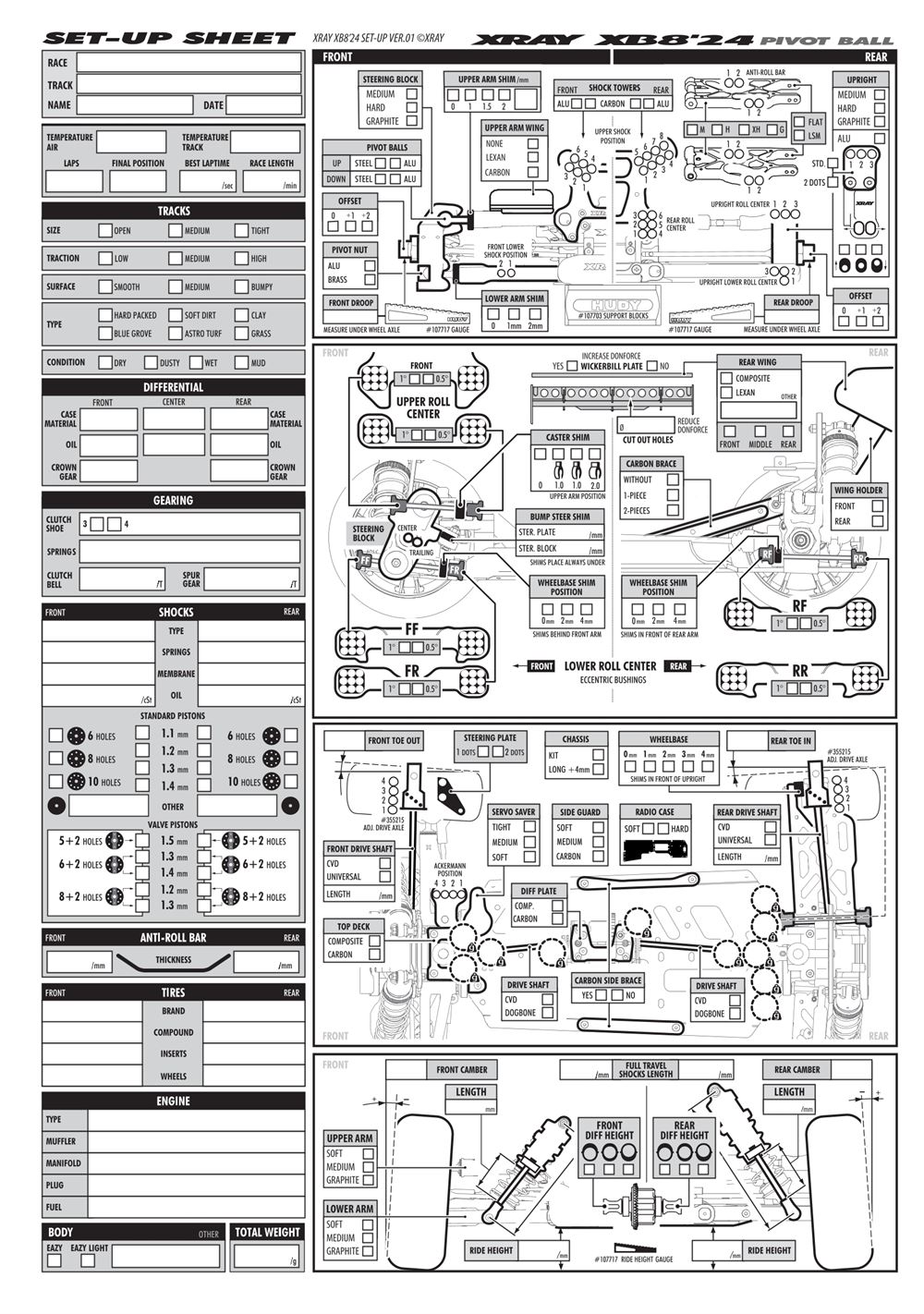 Xray - XB8 2024 Specs (XB8'24) - Manual - Page 56