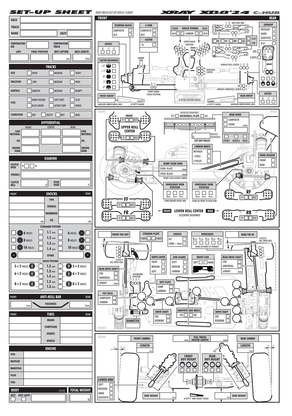 Xray - XB8 2024 Specs (XB8'24) - Manual - Page 57