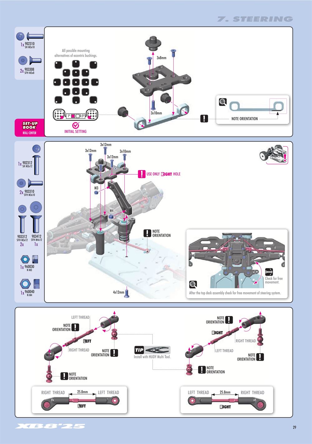 Xray - XB8 2025 Specs (XB8'25) - Manual - Page 29
