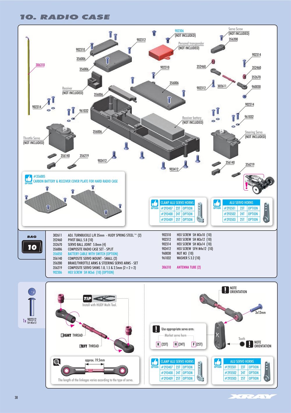 Xray - XB8 2025 Specs (XB8'25) - Manual - Page 38