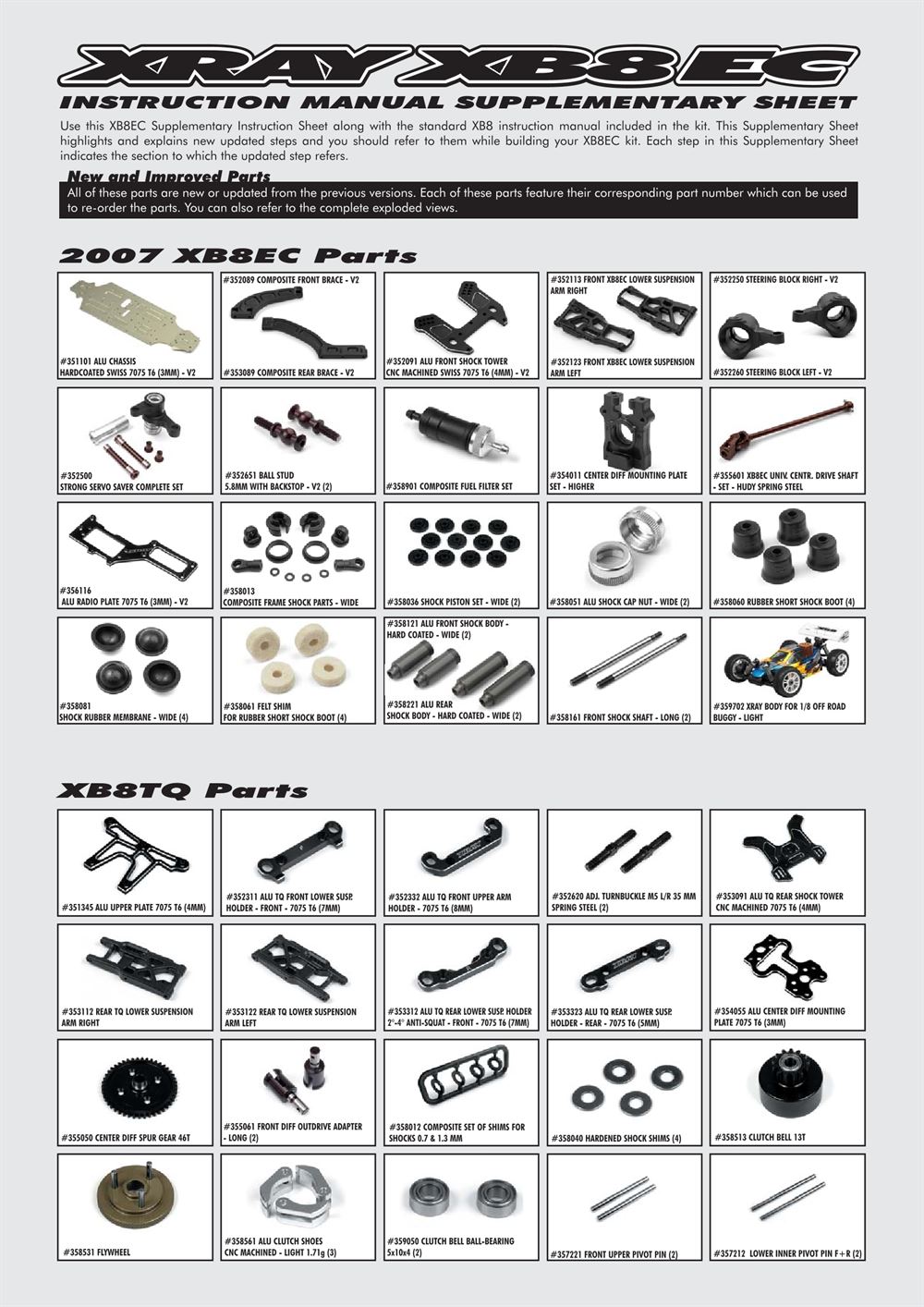 Xray - XB8 EC - Supplementary Manual - Page 1