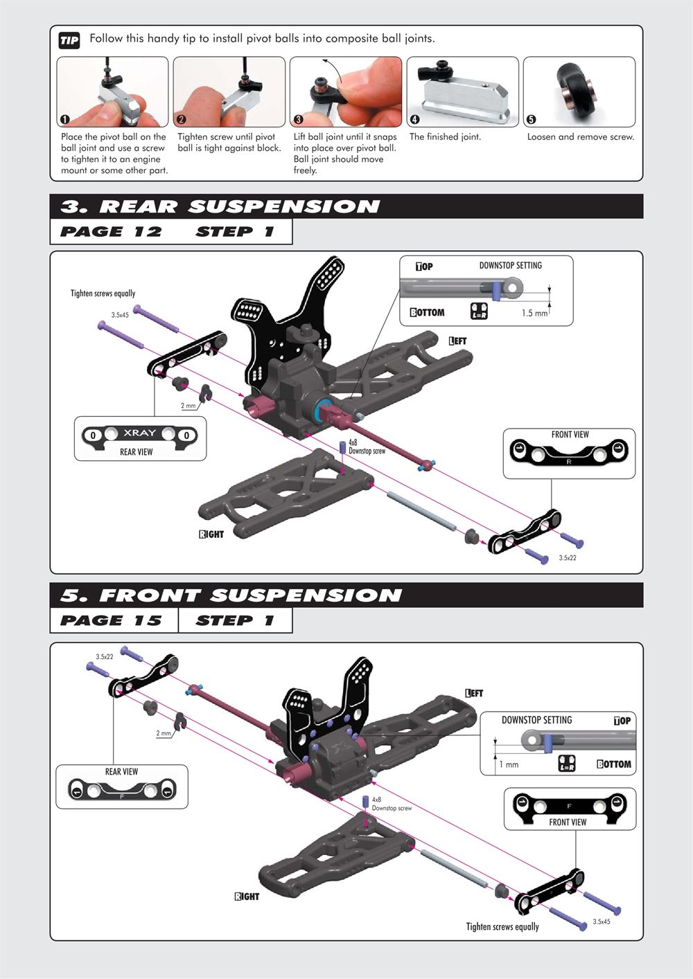 Xray - XB8 TQ - Supplementary Manual - Page 3