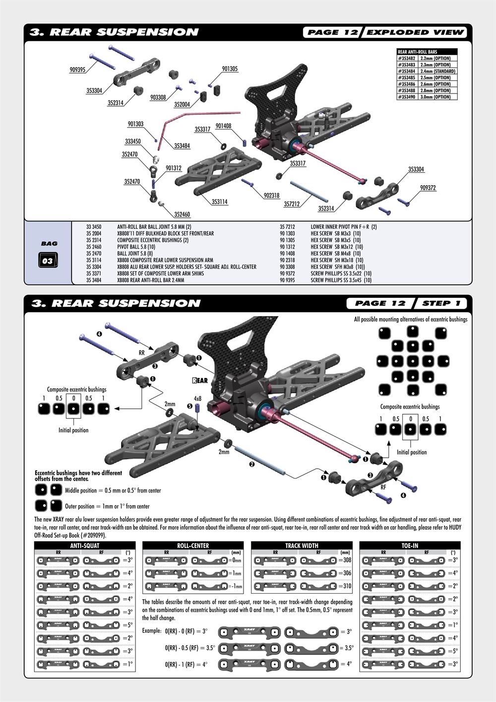 Xray - XB808 2011 (XB808'11) - Supplementary Manual - Page 4