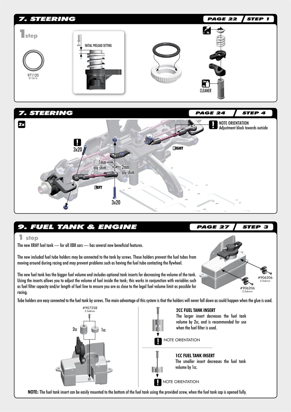 Xray - XB808 2011 (XB808'11) - Supplementary Manual - Page 6