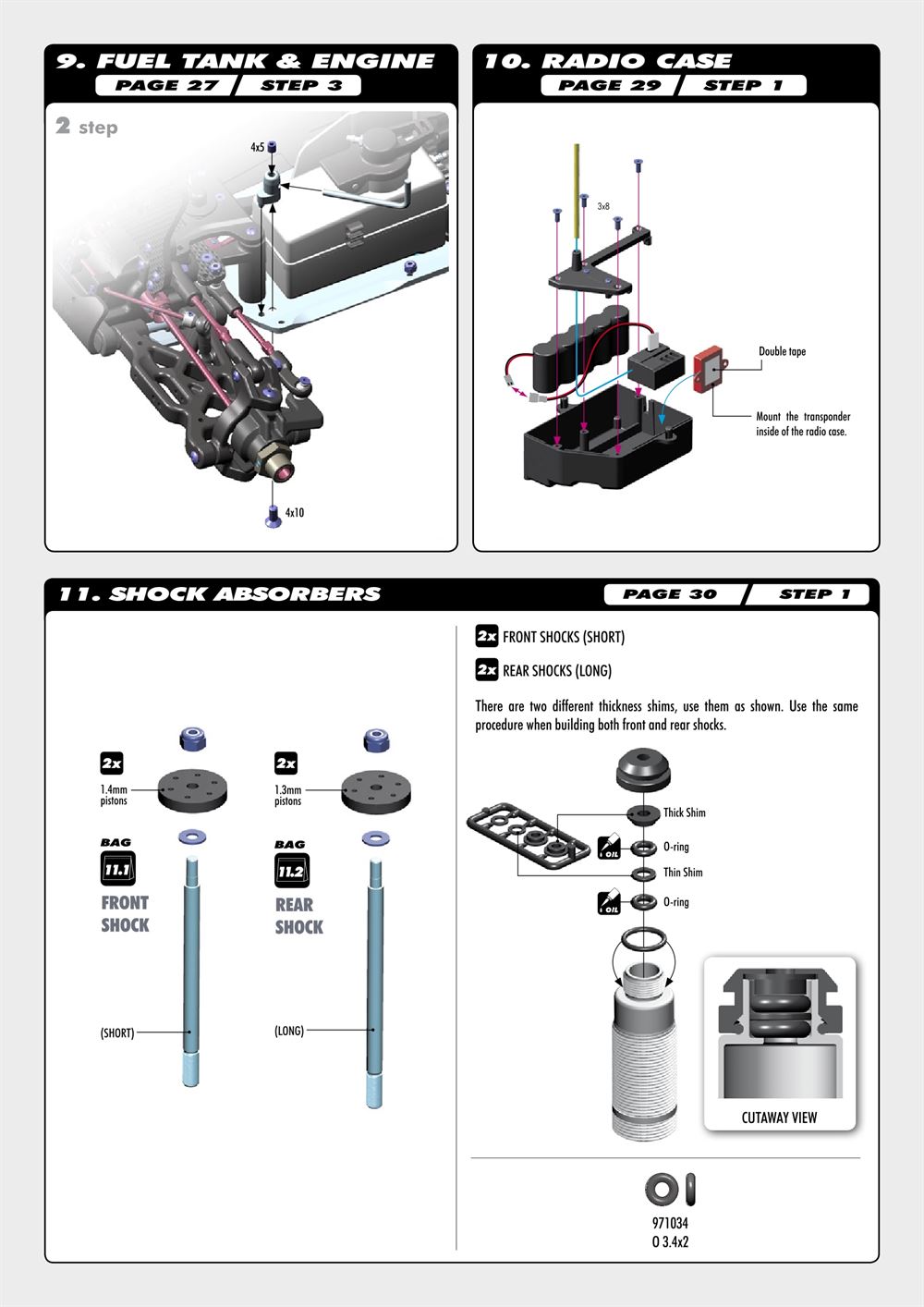 Xray - XB808 2011 (XB808'11) - Supplementary Manual - Page 7