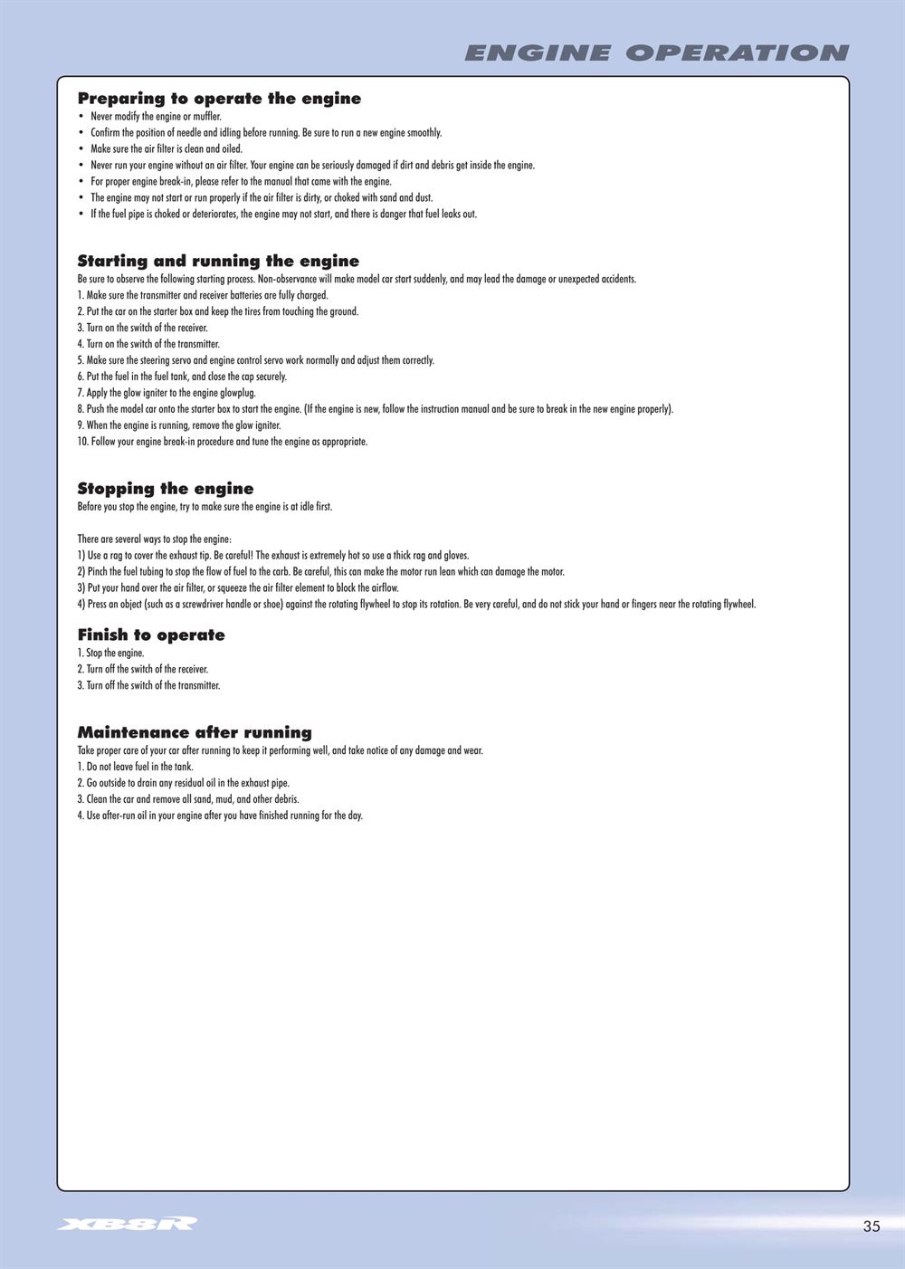 Xray - XB8R - Manual - Page 35