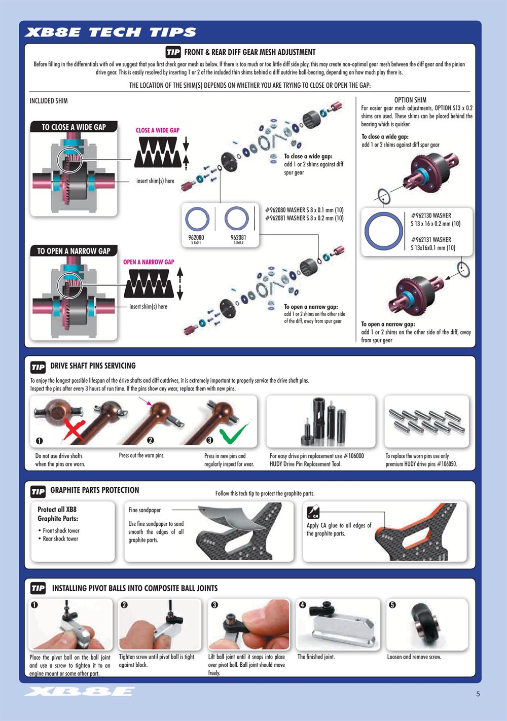 Xray - XB8E 2015 (XB8E'15) - Manual - Page 5